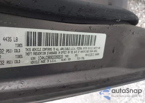 2013 Jeep Compass Sport z USA, uszkodzony, nr VIN 1C4NJCBB9DD283533